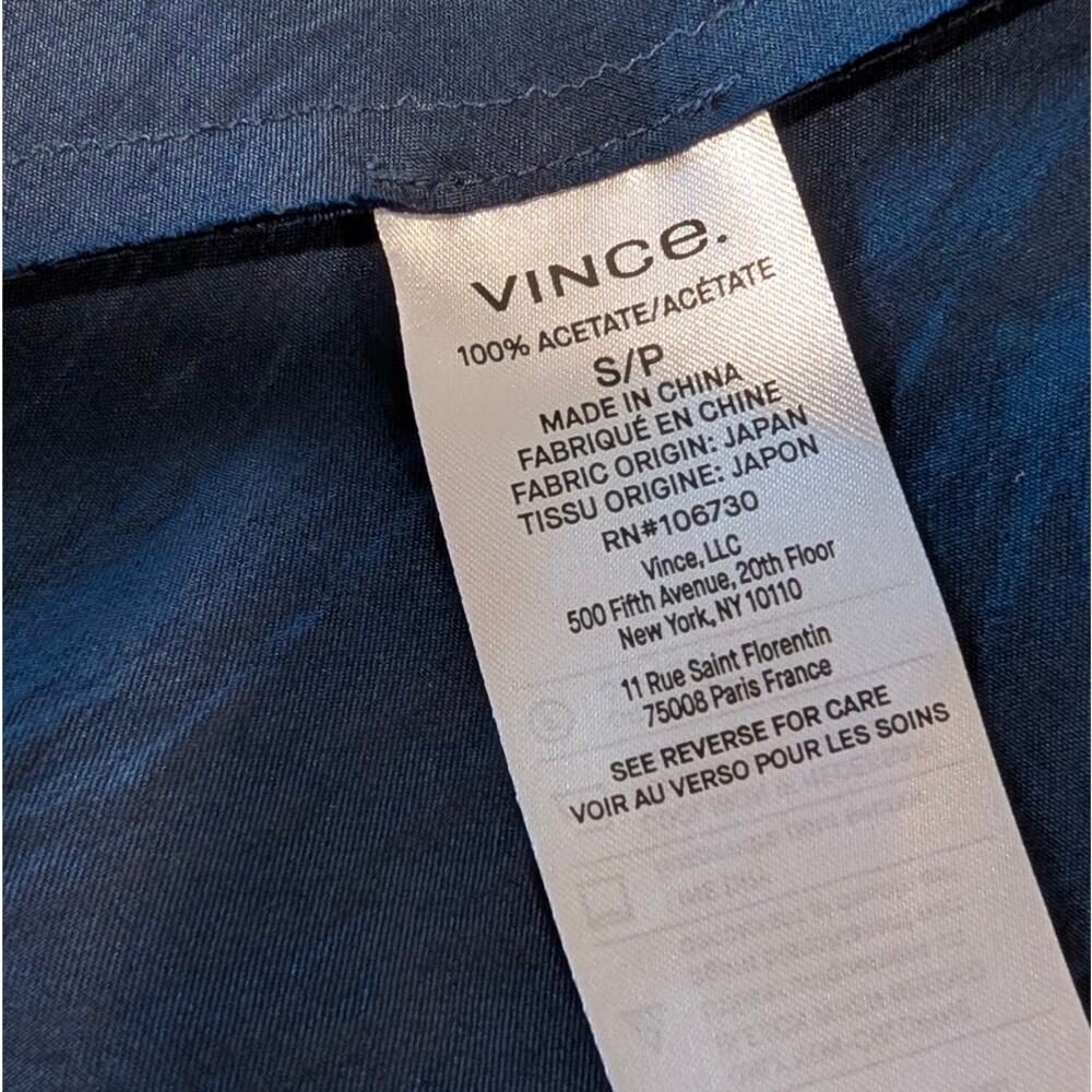 Vince Navy Silk Slip Midi Dress - Picture 7 of 9
